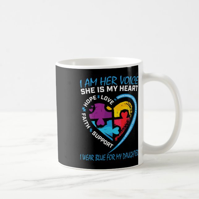 Taza De Café Mamá Papá Rompe Con El Azul Por Mi Autismo Hija (Derecha)