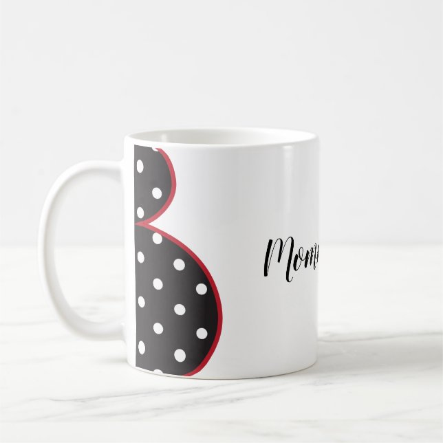 Taza De Café Mamá para ser ladybug mug con silueta embarazada (Izquierda)