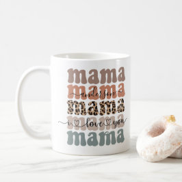 Taza De Café Mama Pattern Modern Mom Kids nombra el Día de la M