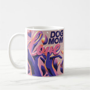 Taza De Café Mamá Perro Amor Pink Purple