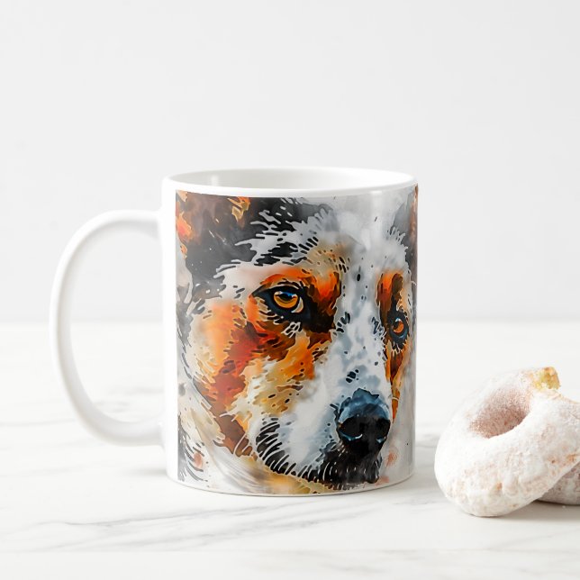 Taza De Café Mamá Perro Heeler (Con donut)