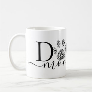 Taza De Café Mamá perro huella de pata 