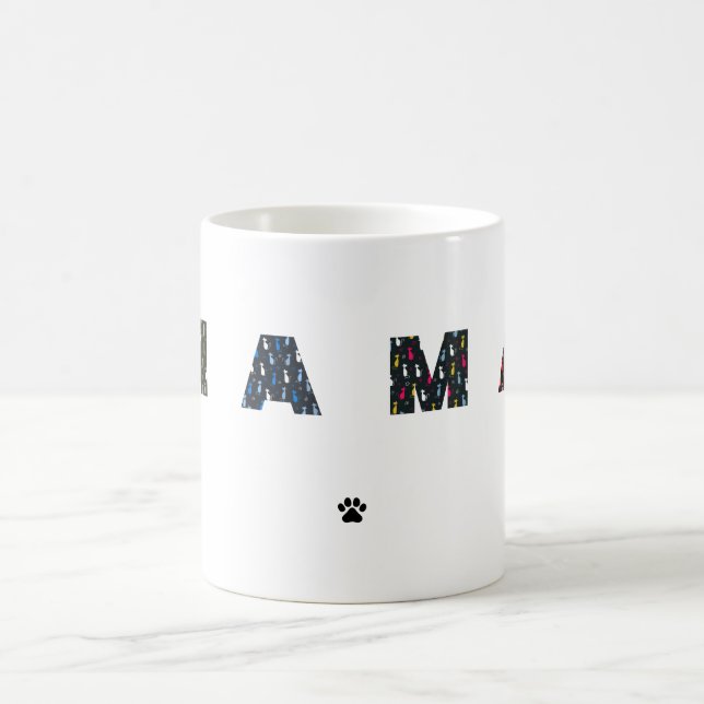 Taza De Café Mama Perro pata de gato (Centro)