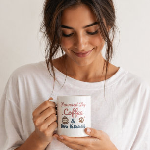 Taza De Café Mamá Perro Retro Amante Del Café - Impulsada Por E