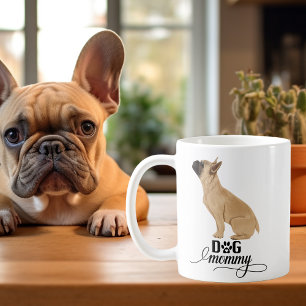 Taza De Café Mamá Perruna Bulldog Francés Perro Acuarela