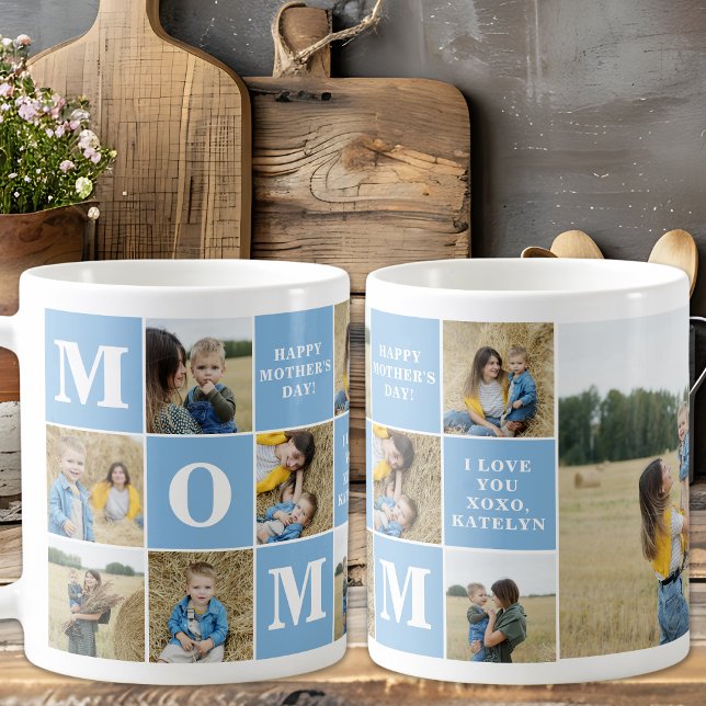 Taza De Café MAMÁ Personalizado lindo 8 Día de la Madre Collage (Subido por el creador)