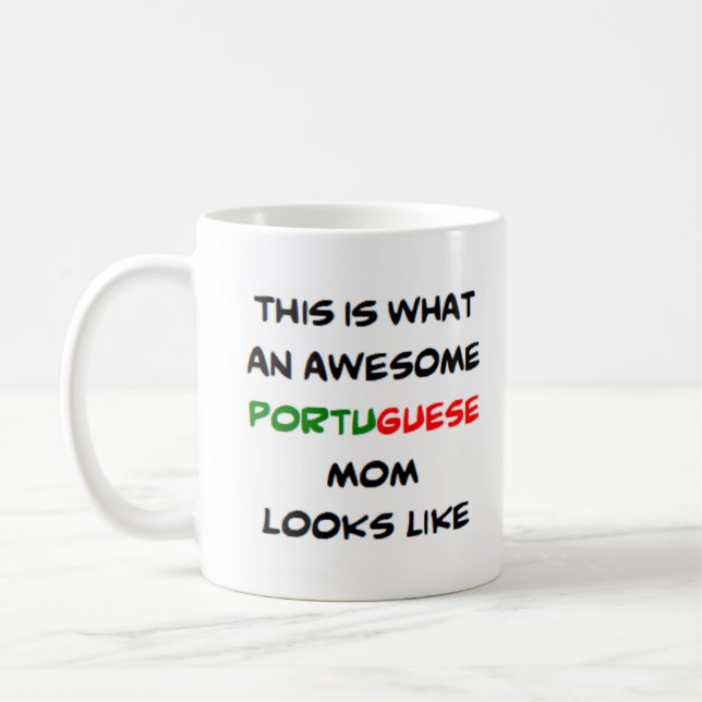 Taza De Café mamá portuguesa, genial (Izquierda)