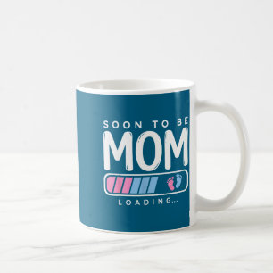 Taza De Café Mamá Pronto Divertida Anuncio de Embarazo de Nueva