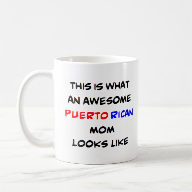 Taza De Café mamá puertorriqueña, genial (Izquierda)