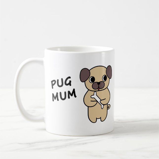 Taza De Café MAMÁ PUG Café Mug (Izquierda)