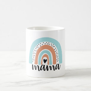 Taza De Café Mama Rainbow Blue Peach