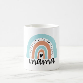 Taza De Café Mama Rainbow Blue Peach
