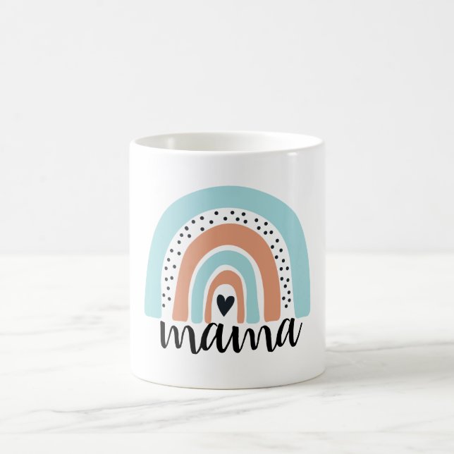 Taza De Café Mama Rainbow Blue Peach (Centro)