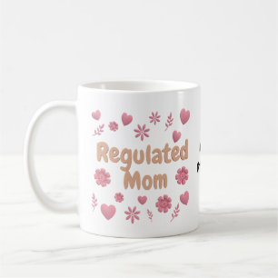 Taza De Café Mamá Regulada Corazón Floral Rosa Estética 3D