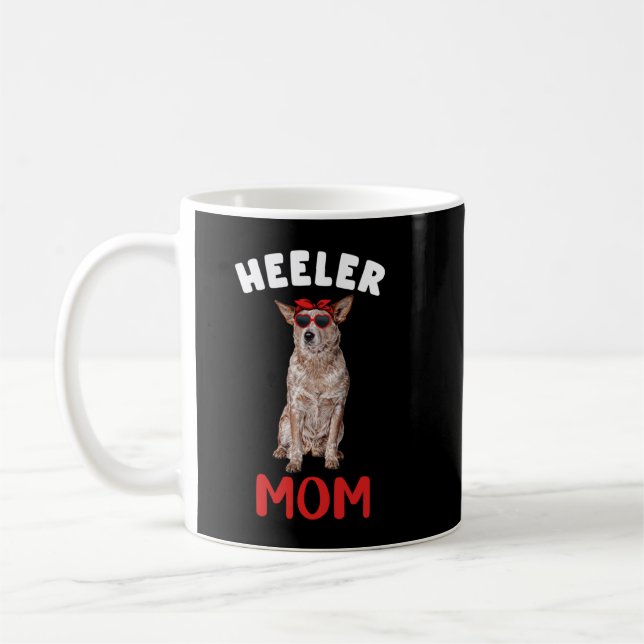 Taza De Café Mamá sanadora roja mamá perro ganadero australiano (Izquierda)