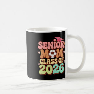 Taza De Café Mamá senior Cl de 2026 Fútbol Groovy 70s Retro Gra