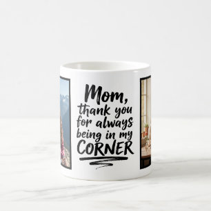 Taza De Café Mamá Siempre en Mi Esquina Pincel Escritura Dos Fo