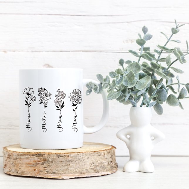 Taza De Café mamá silvestre minimalista (cute mama mug)