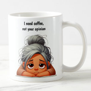 Taza De Café Mamá Sobre trabajada Personalizable Con Actitud