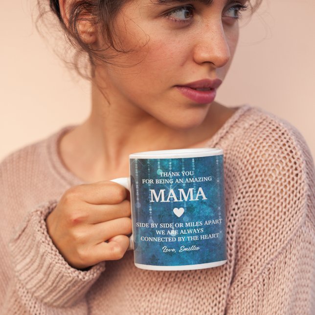 Taza De Café Mamá Te Agradece El Mensaje De Corazón Personaliza (Mama Thank You Heartfelt Message Personalized Coffee Mug
)