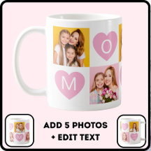 Mamá Te Amamos Nombres de Niños Colage de Fotos Co