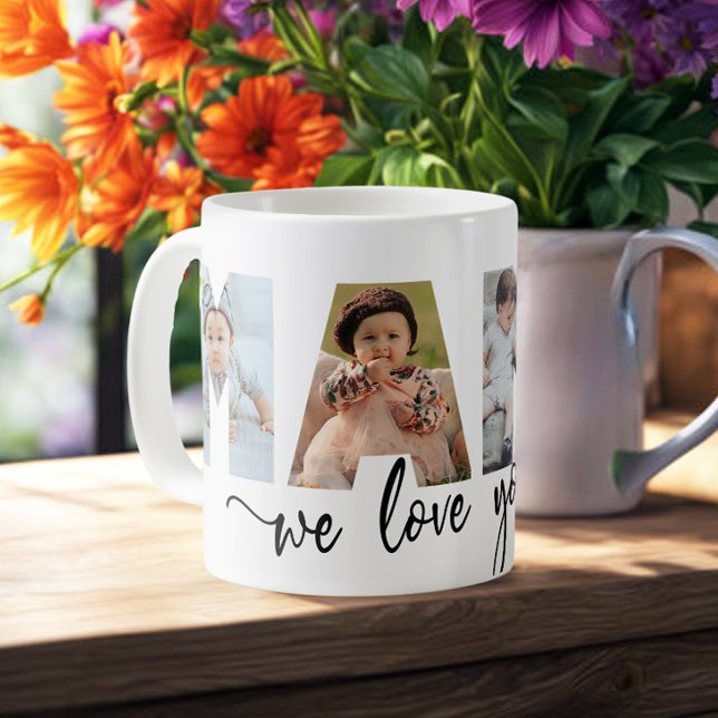 Taza De Café Mamá te queremos Collage de fotos (Subido por el creador)