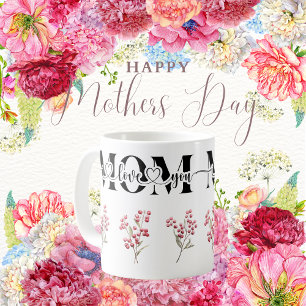 Taza De Café Mamá te quiero bayas rojas
