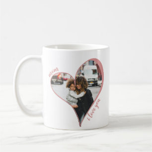 Taza De Café Mamá te quiero foto personalizada