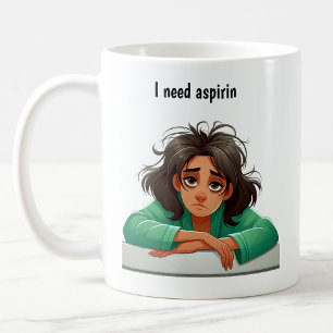 Taza De Café Mamá Trabajadora Personalizable con Resaca Después