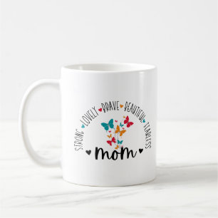 Taza De Café Mamá valiente y valiente