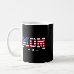 Taza De Café Mamá Vintage Día de la Madre Mamá Americana Bander