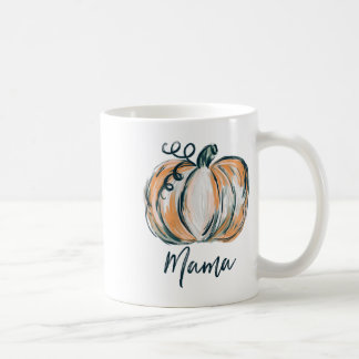 Taza De Café Mama Watercolor Calabaza Cae Halloween de Acción d