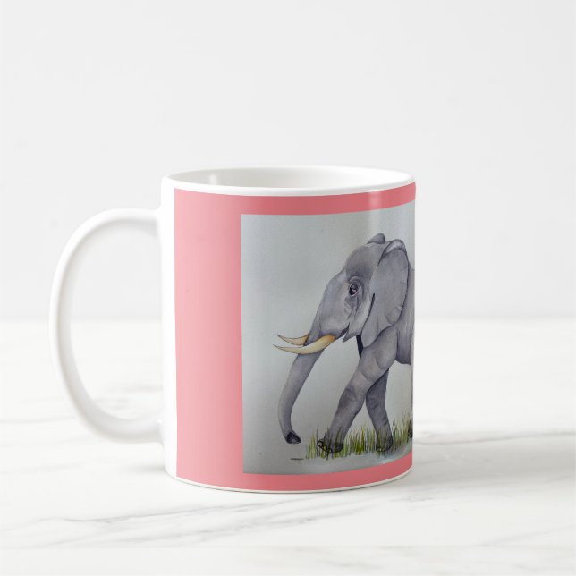 Taza De Café Mama y Baby Elephant (Izquierda)