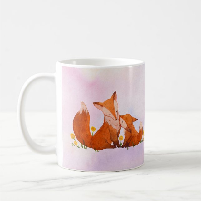 Taza De Café Mama y baby fox (Izquierda)