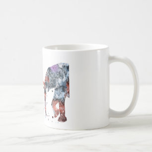 Taza De Café Mamá y bebés elefante, familia del elefante