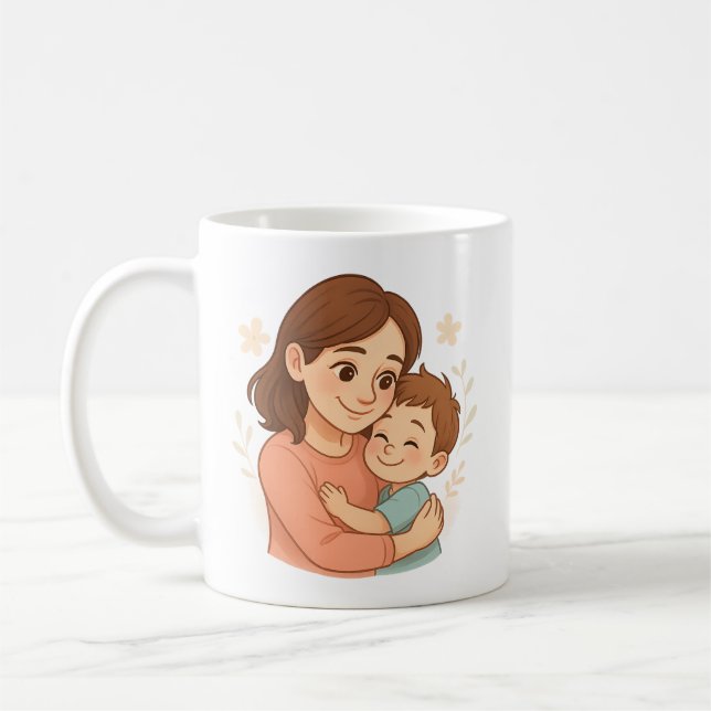 Taza De Café Mamá y el bebé abrazo Mug tú eres mi sol (Izquierda)