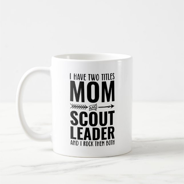 Taza De Café Mamá Y El Líder Del Scout Son Graciosos (Izquierda)