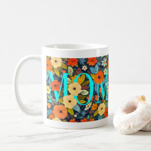 Taza De Café Mamá y flores