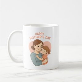 Taza De Café Mamá y hija del Día de la Madre adoran el arte