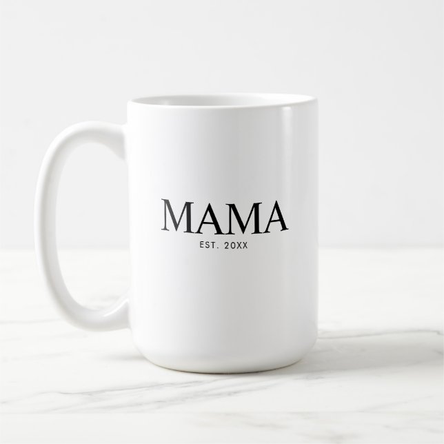 Taza De Café Mama Year Established (Izquierda)