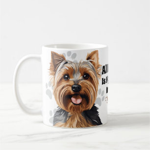 Taza De Café Mamá yorkie personalizada, papá yorkie y amantes d