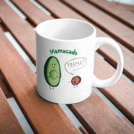 Taza De Café Mamacado Funny Aguacado Diseño De Mamá - Regalo Cu