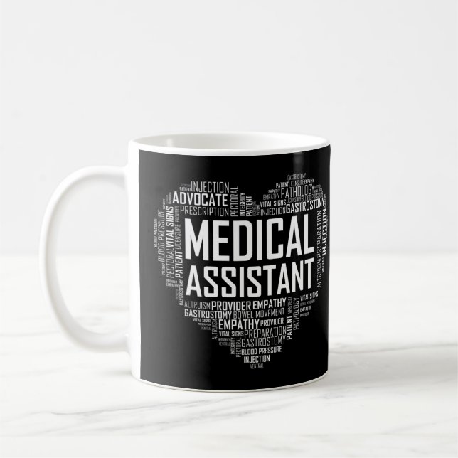 Taza De Café MAMÁES Auxiliar Médico Heart Love T Shirt Gift Cli (Izquierda)
