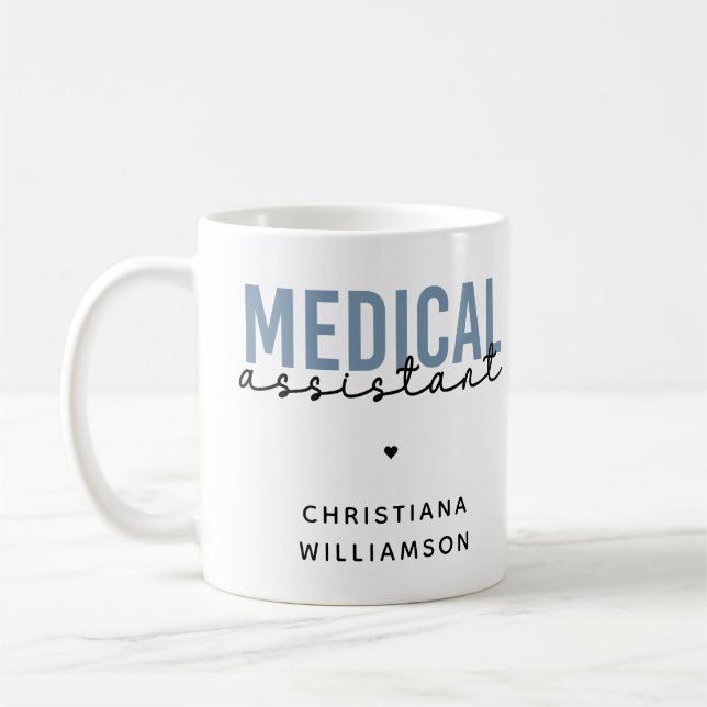 Taza De Café MAMÁES de Auxiliar Médico personalizado | Auxiliar (Izquierda)