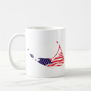 Taza De Café MAMÁES de Nantucket - diseño del mapa
