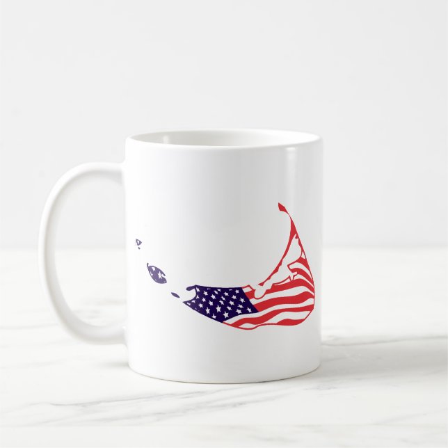 Taza De Café MAMÁES de Nantucket - diseño del mapa (Izquierda)
