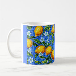 Taza De Café Mamáes Mamáes Kitchen azul y amarillo