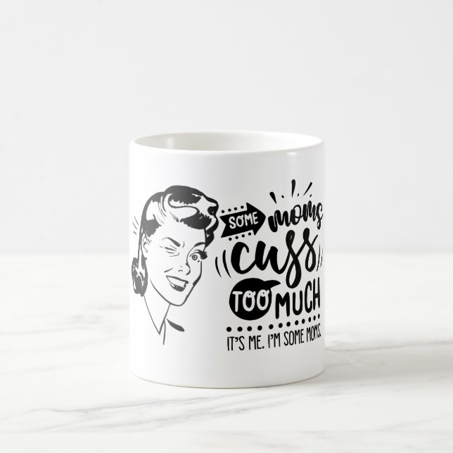 Taza De Café Mamás retro e insultos (Centro)