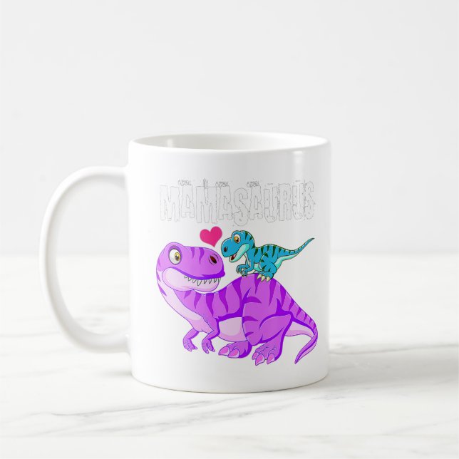 Taza De Café Mamasaurus Dinosaur t Rex Mother Day for Mom Gift (Izquierda)
