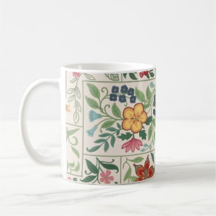 Taza De Café Mameluco suave personalizado con patrón floral Vin